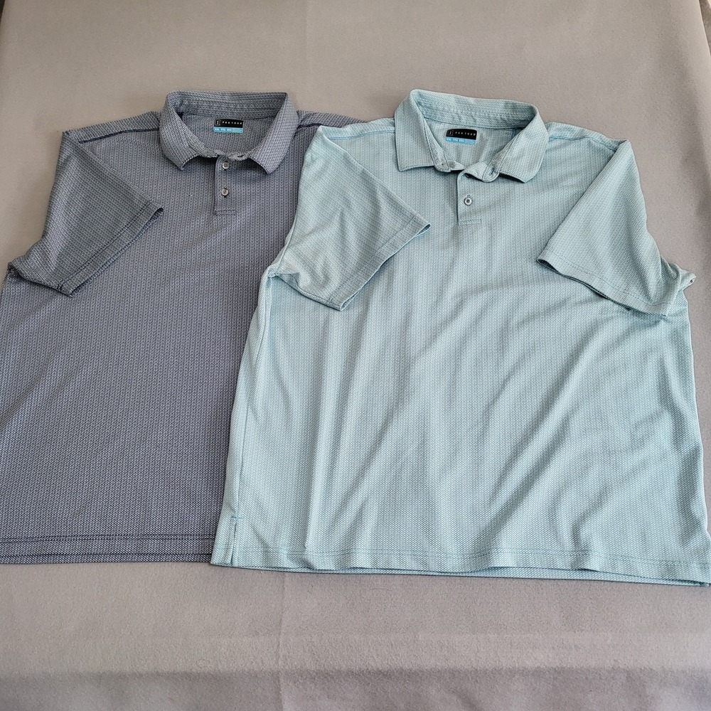 Pair Lot Of 2 PGA Tour Golf Polo Performance Shirt Men's XXL Short Sleeve